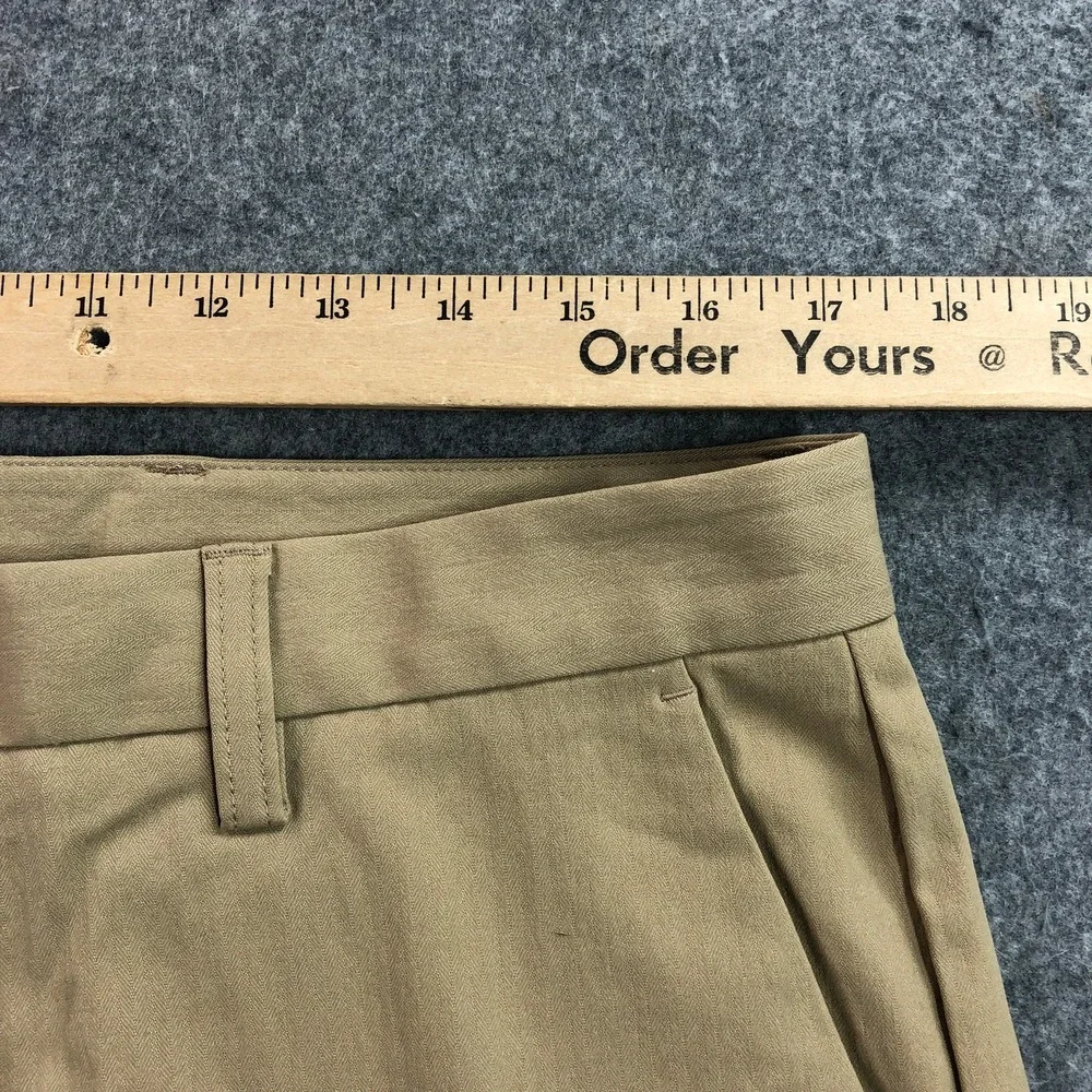 Adidas Mens Golf Pants 34x32 Tan Textured Straight Stretch Herringbone NWT